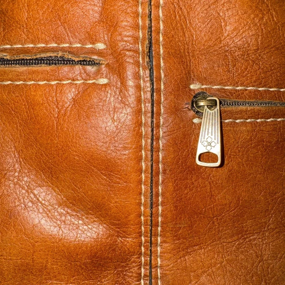 Patricia Nash Ergo Studded Bag Boho Western Coastal Cowgirl Brown Leather/studs
